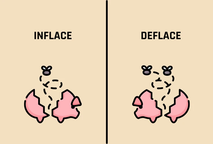 Inflace versus deflace