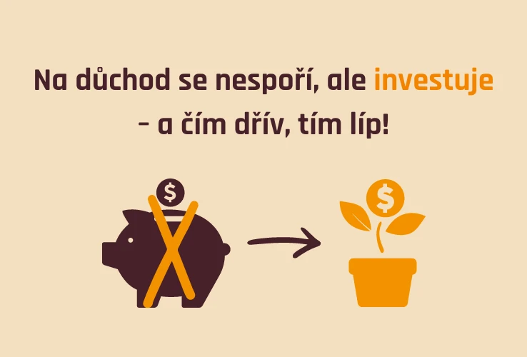 Na důchod se nespoří, ale investuje. A čím dříve, tím lépe.