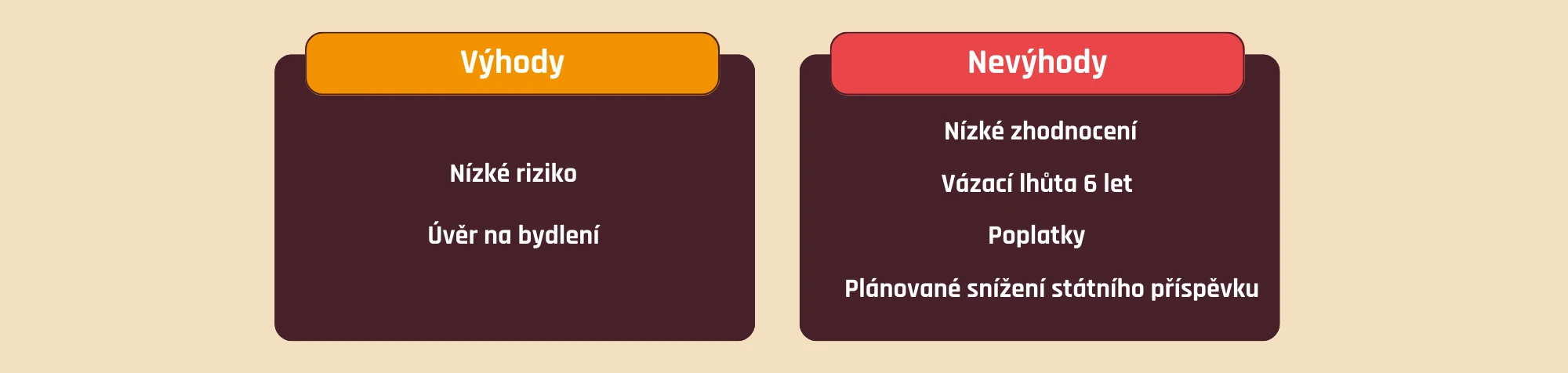Výhody a nevýhody stavebka